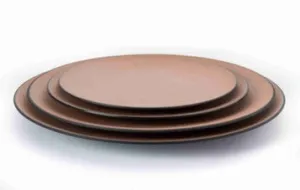 Melamine Two-Tone Brown & Black - Plate 26 cm