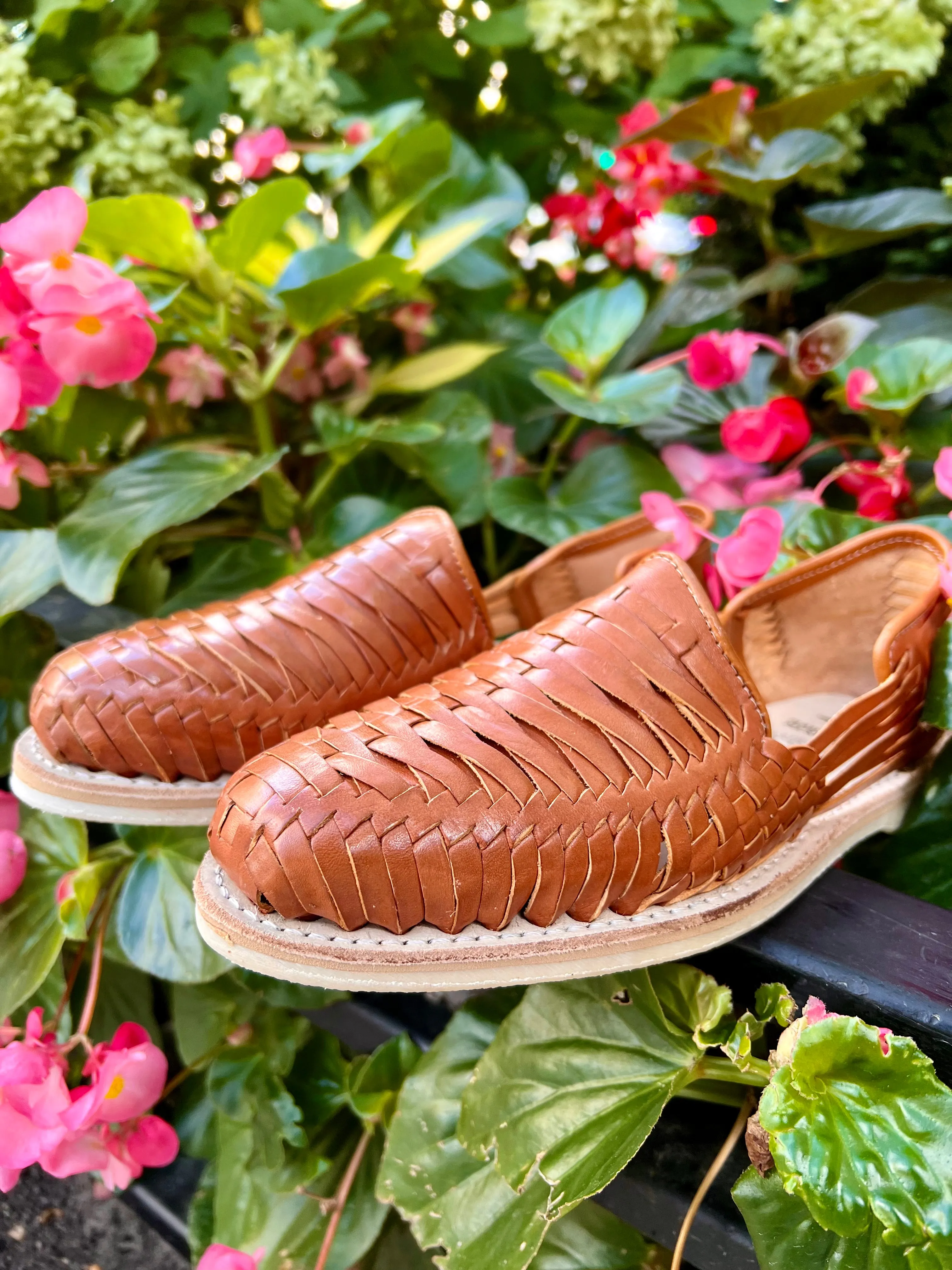 Men’s Mexican Huarache Sandals -- Natural Leather