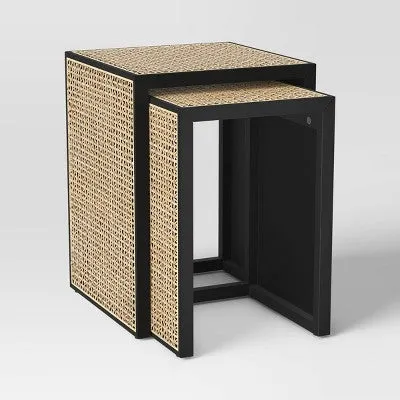 Nesting Accent Table Black/Natural (KD) - Threshold