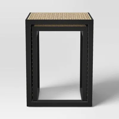 Nesting Accent Table Black/Natural (KD) - Threshold