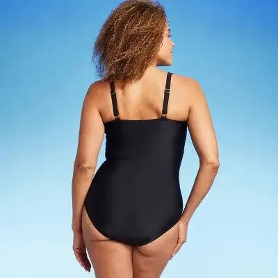 New - Lands' End Women's Tummy Control Swimsuit One Piece Swimwear UPF 50 