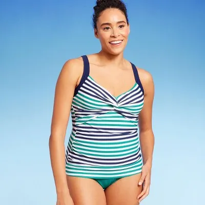 New - Lands' End Women's Underwire Tankini Swimsuit Tank Top Swimwear UPF 50 