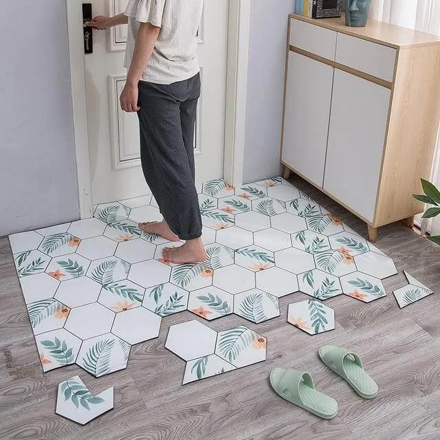 Non-Slip Dust Proof Nordic Style Hexagon Door Mat