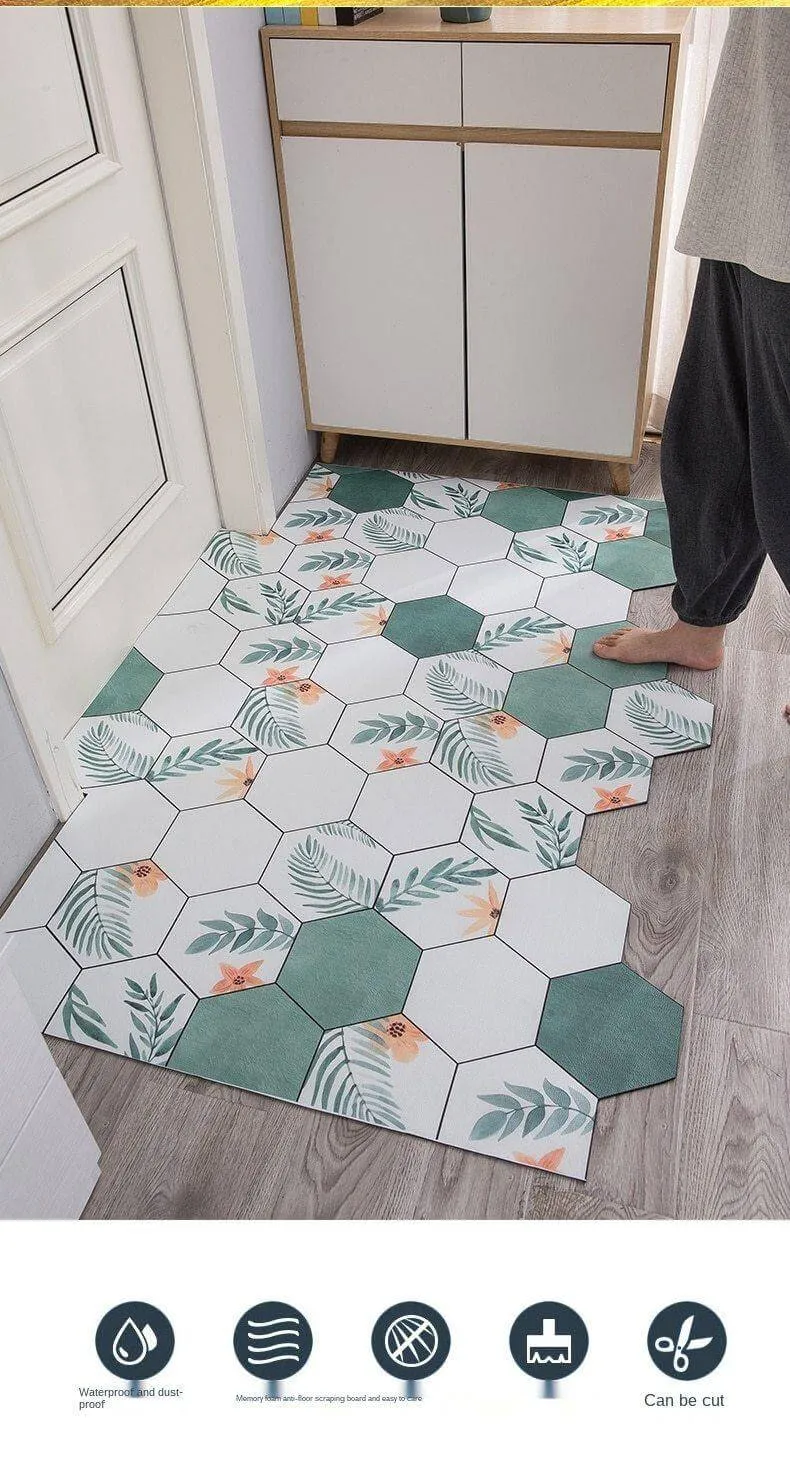 Non-Slip Dust Proof Nordic Style Hexagon Door Mat