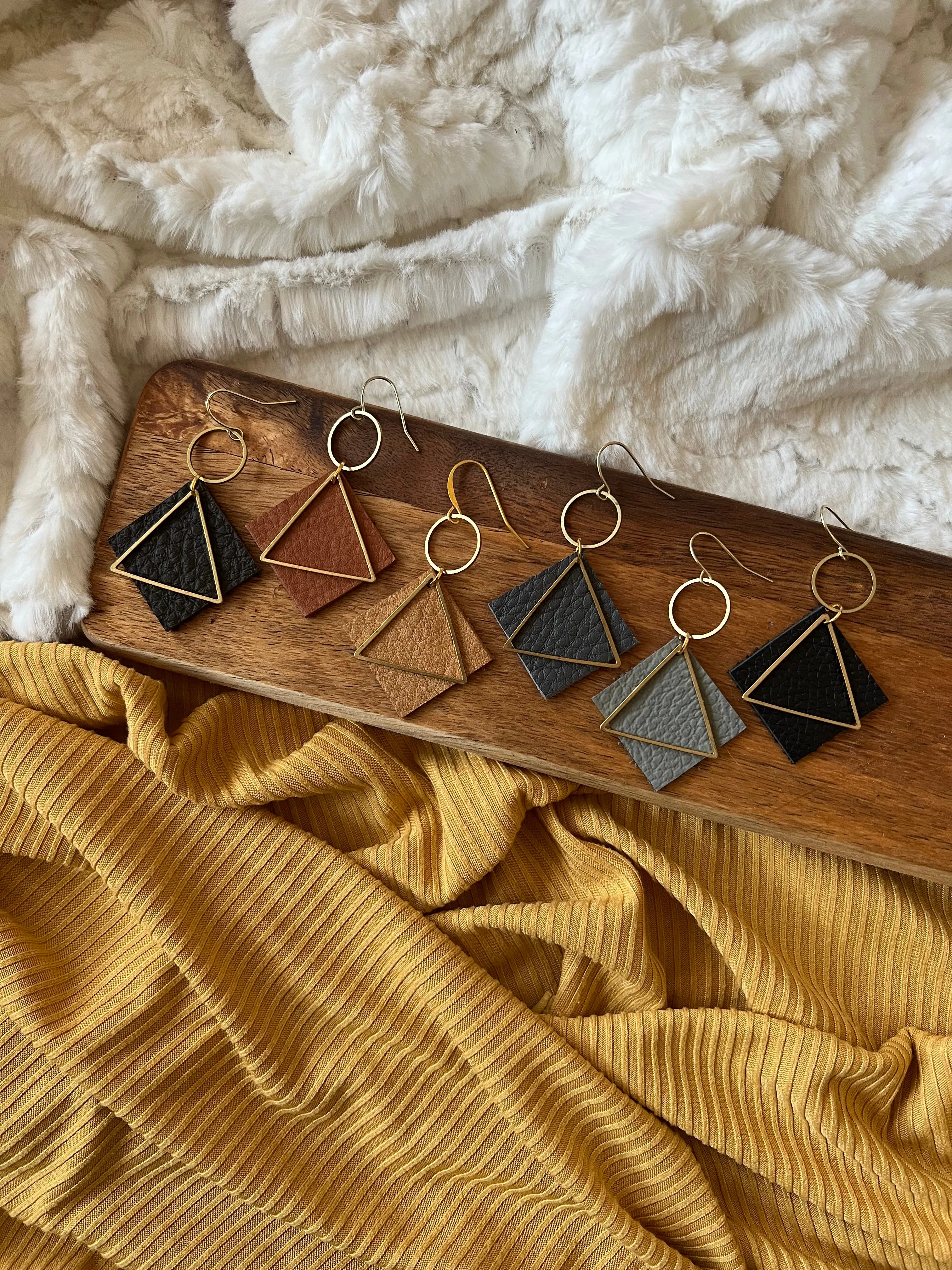 Noon Leather Earrings