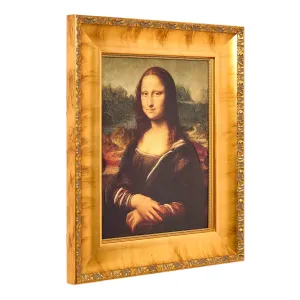 Ornate Framed Mona Lisa Canvas Print by Leonardo da Vinci 18.5" x 22.25"