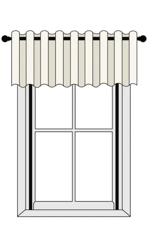 Pole Mounted Modern Grommet Top Window Valance