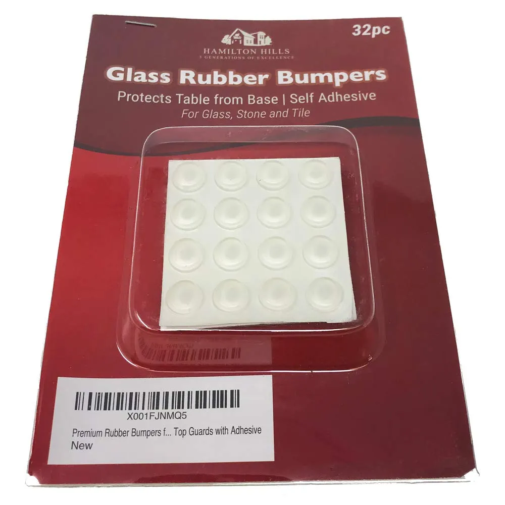 Premium Rubber Bumpers for Glass Stone Tile & Drawers | Self Stick Table Protector