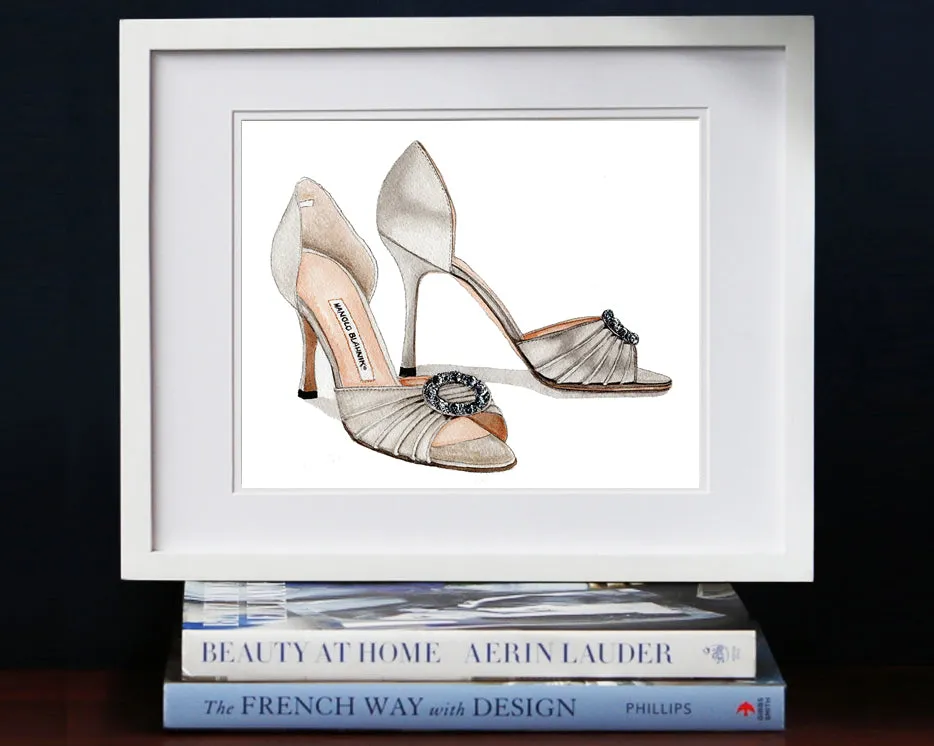 Print of Manolo Blahnik Manolo Blahnik Sedaraby sandals