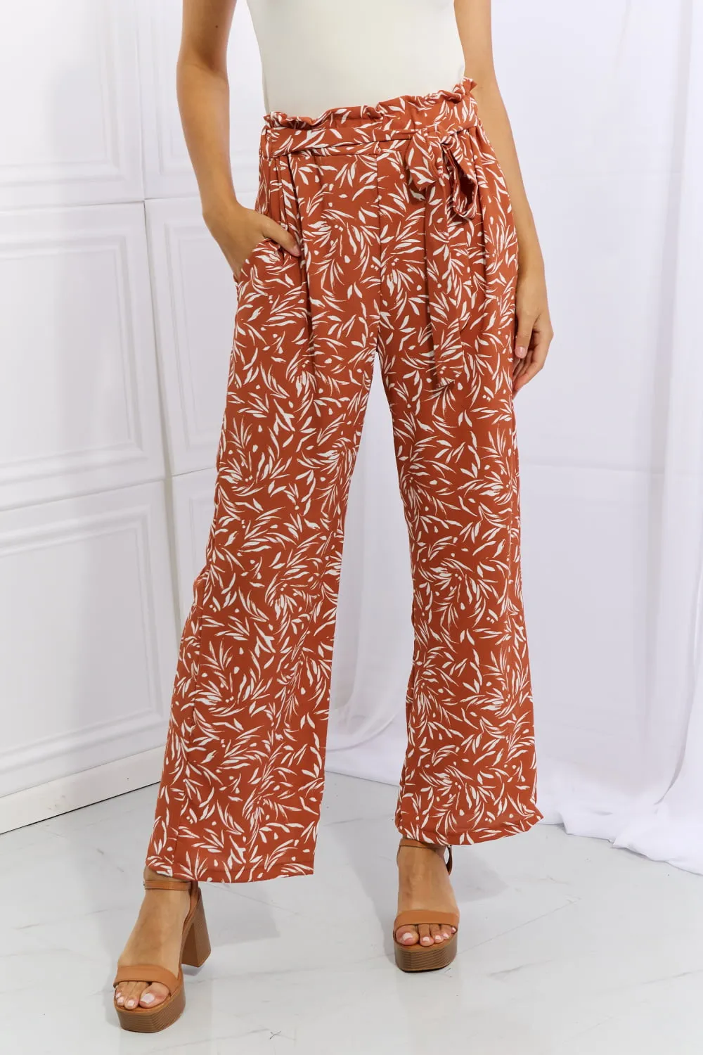 Right Angle Geometric Printed Pants