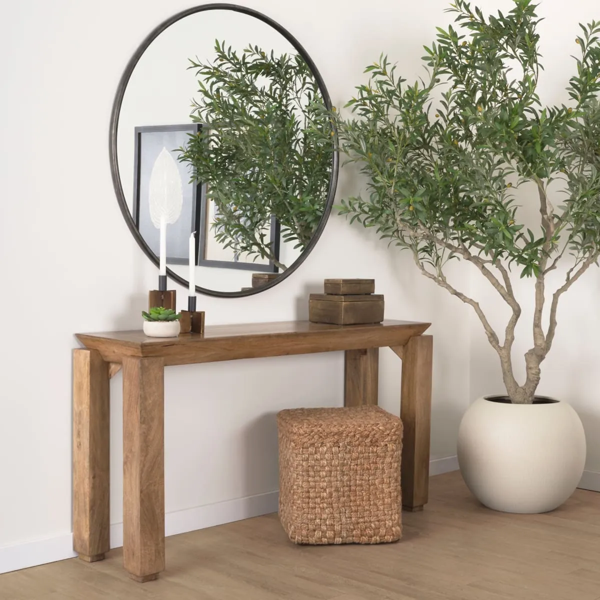 Sapphira Console Table Brown Wood