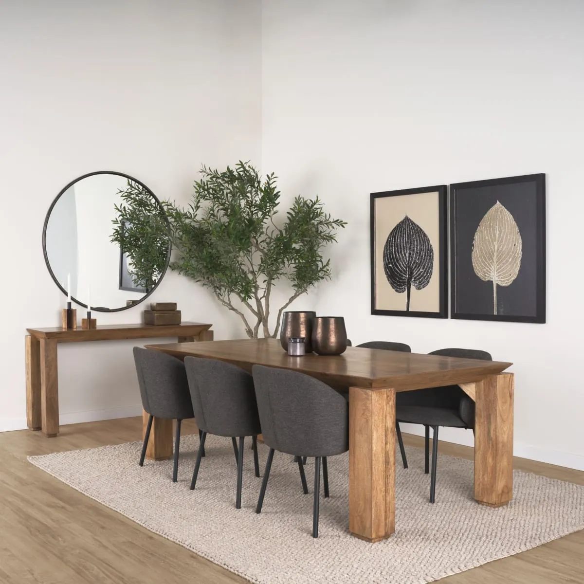 Sapphira Console Table Brown Wood