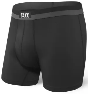 SAXX Sport Mesh Boxer Brief Fly Black/Graphite (2-Pack)