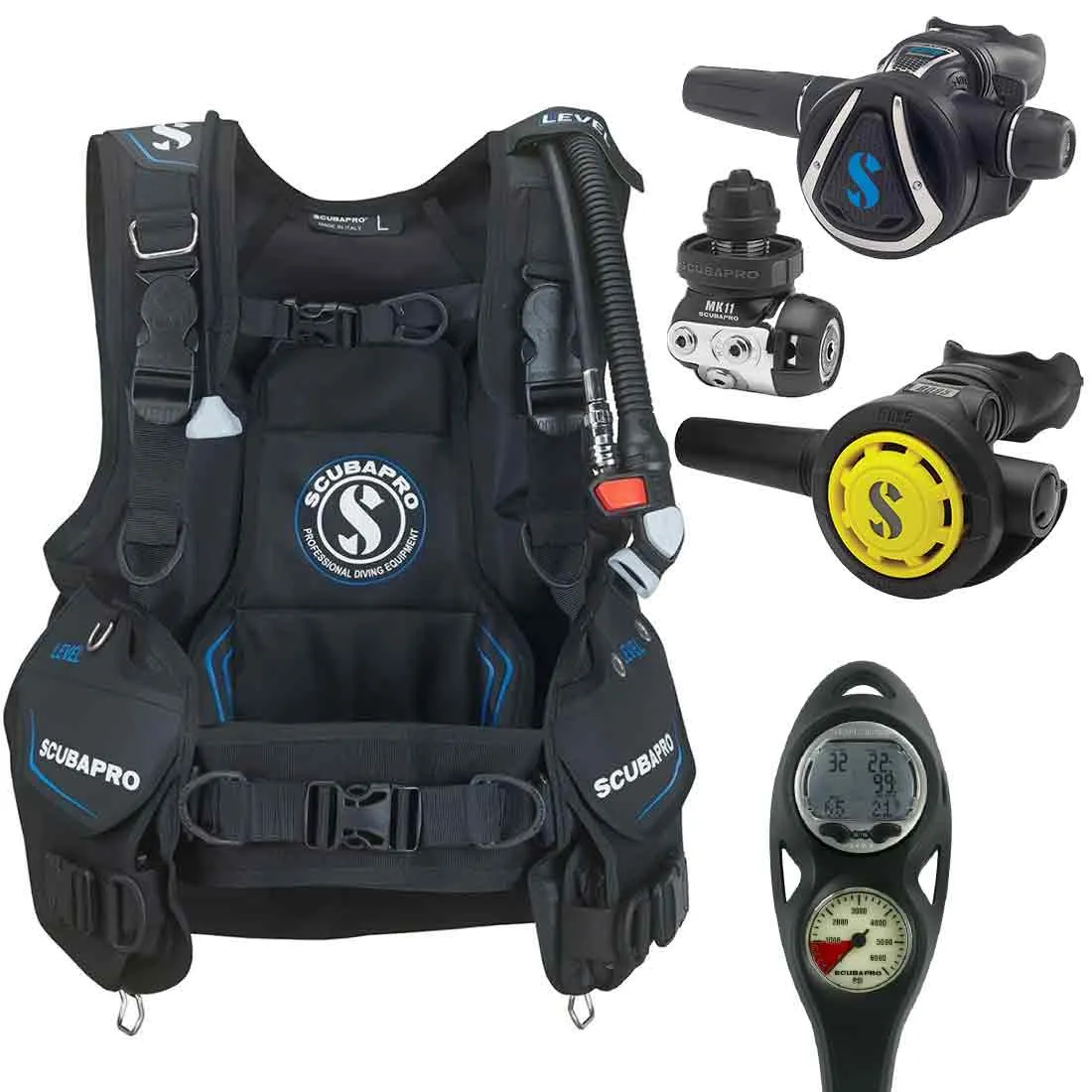 Scubapro Level Scuba Dive Gear Package