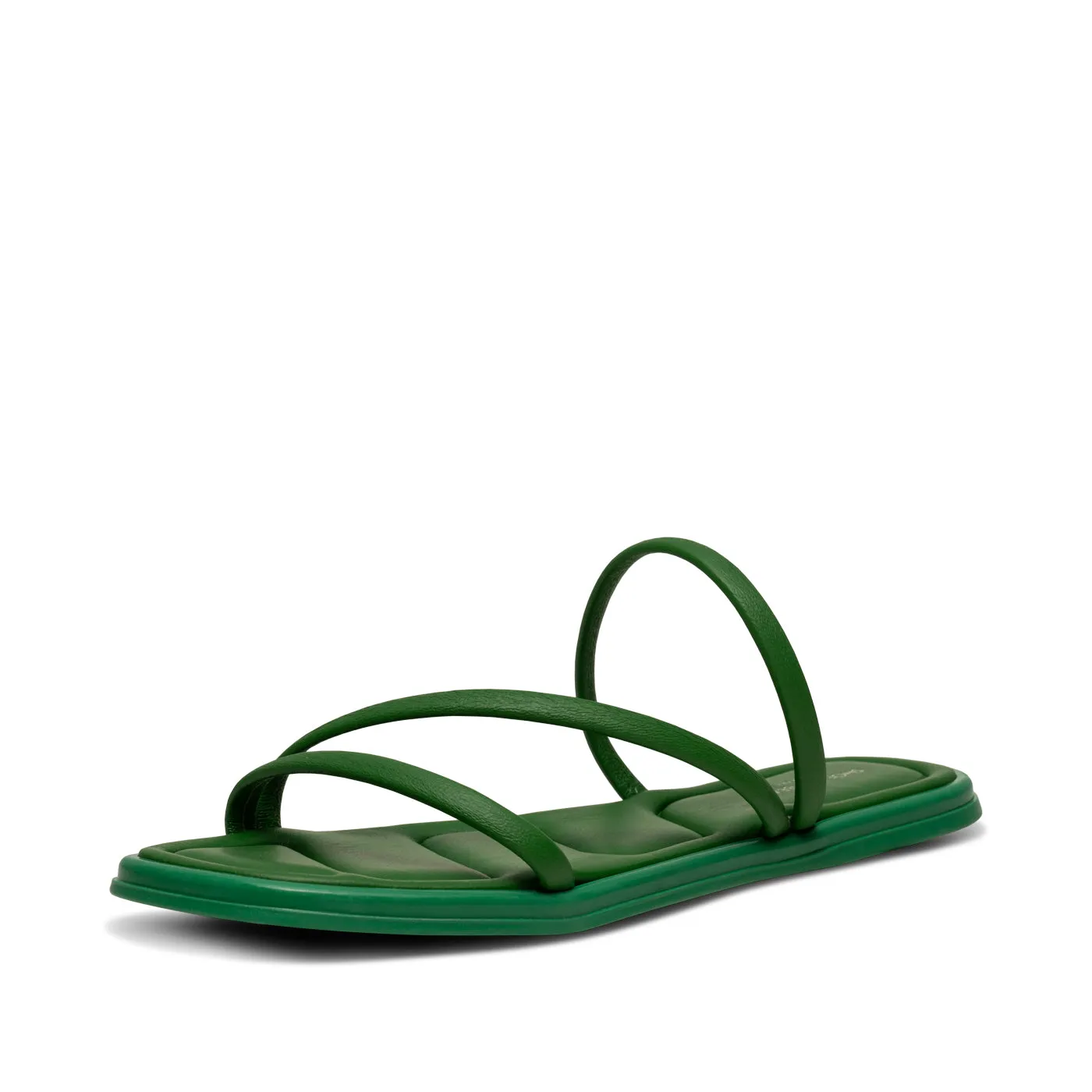 Selena strap sandal leather - GREEN