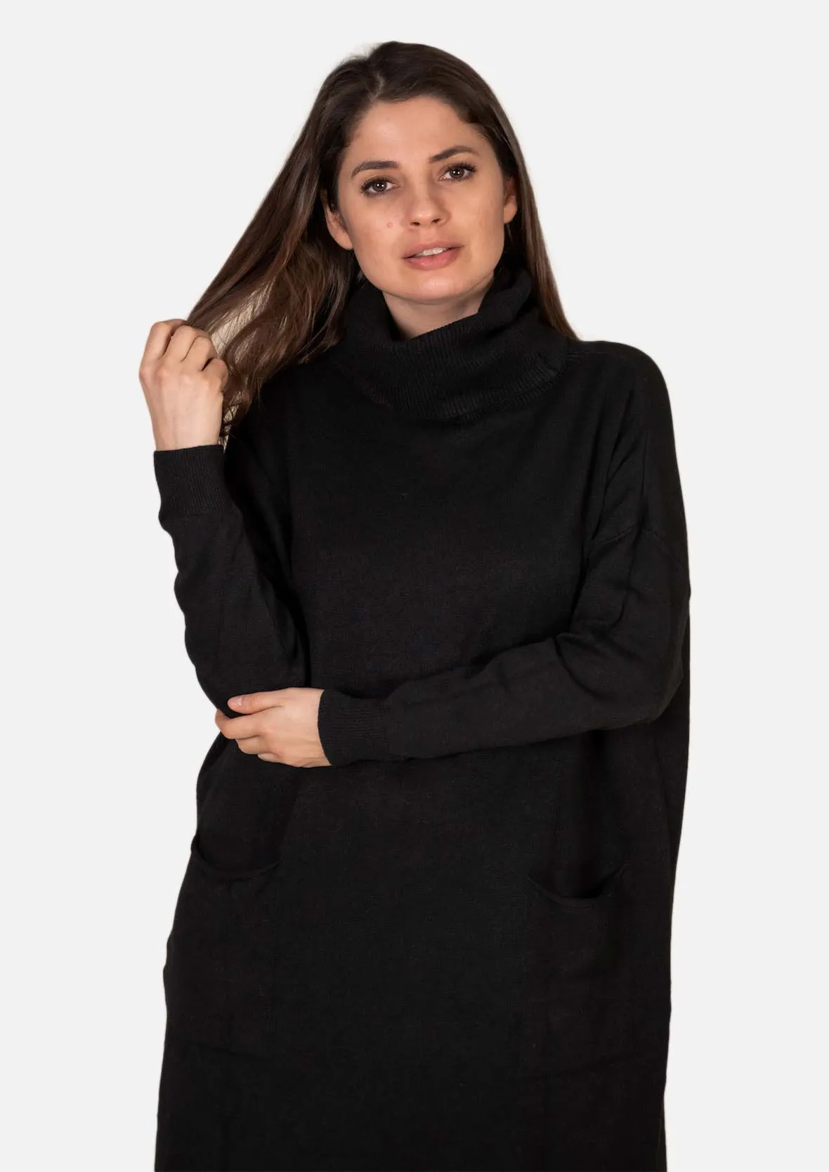 Soft Roll Neck Jumper Dress