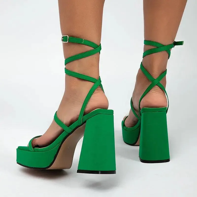 Strappy Block Heel Sandals