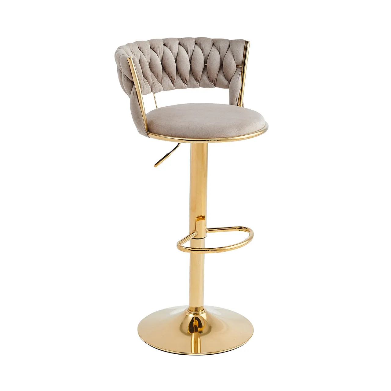 Stylish Gold Frame Bar Chair – Available In 3 Colours MWBCG01B