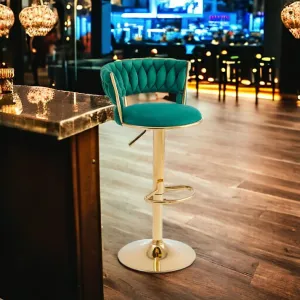 Stylish Gold Frame Bar Chair – Available In 3 Colours MWBCG01B