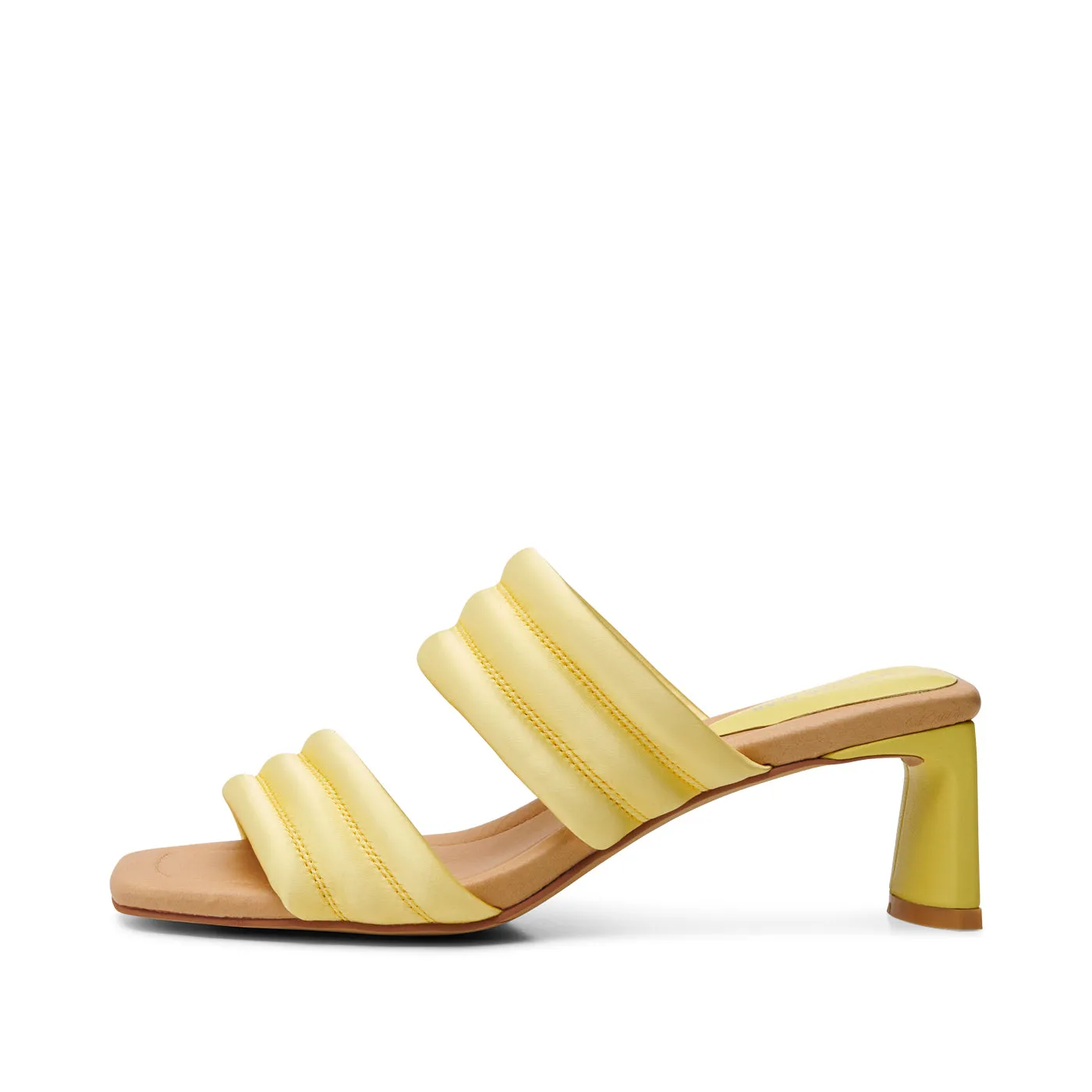 Sylvi heel textile - BUTTER SATIN