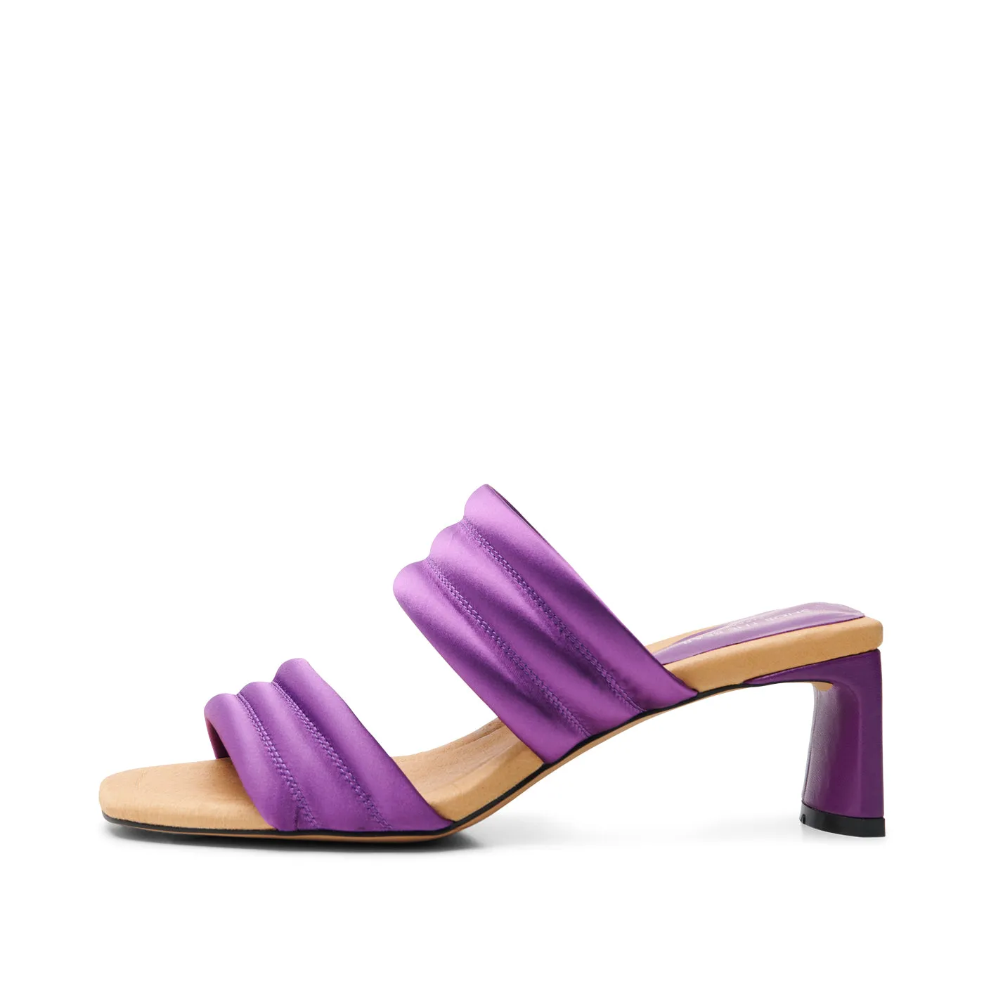 Sylvi heel textile - VIOLET SATIN