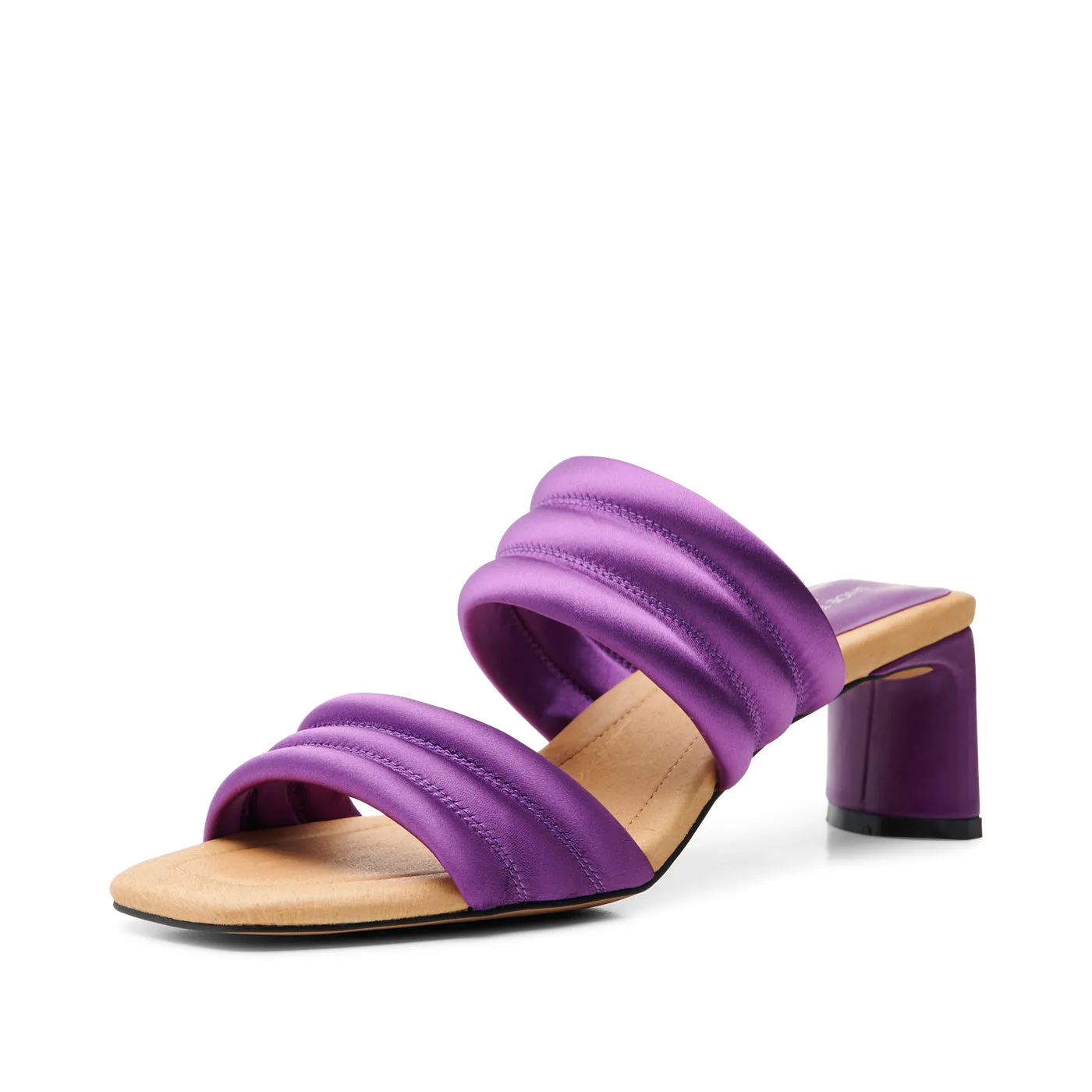 Sylvi heel textile - VIOLET SATIN