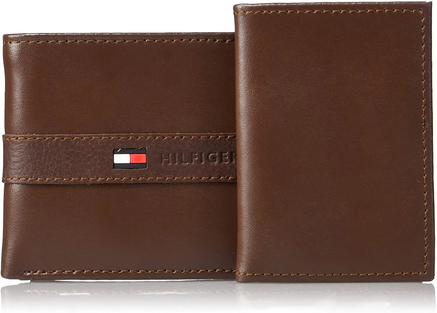 Tommy Hilfiger Men's Leather Slim Bifold Wallet with 6 Credit Card Pockets and Removable ID Window 31TL22X062