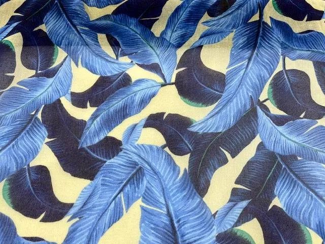 Tropical Leaf Printed Voile