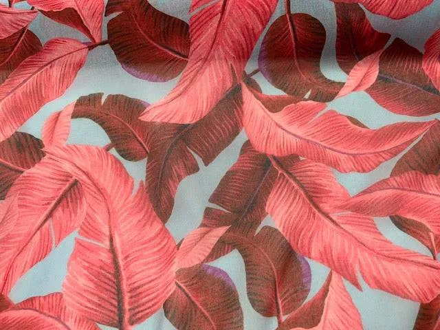 Tropical Leaf Printed Voile