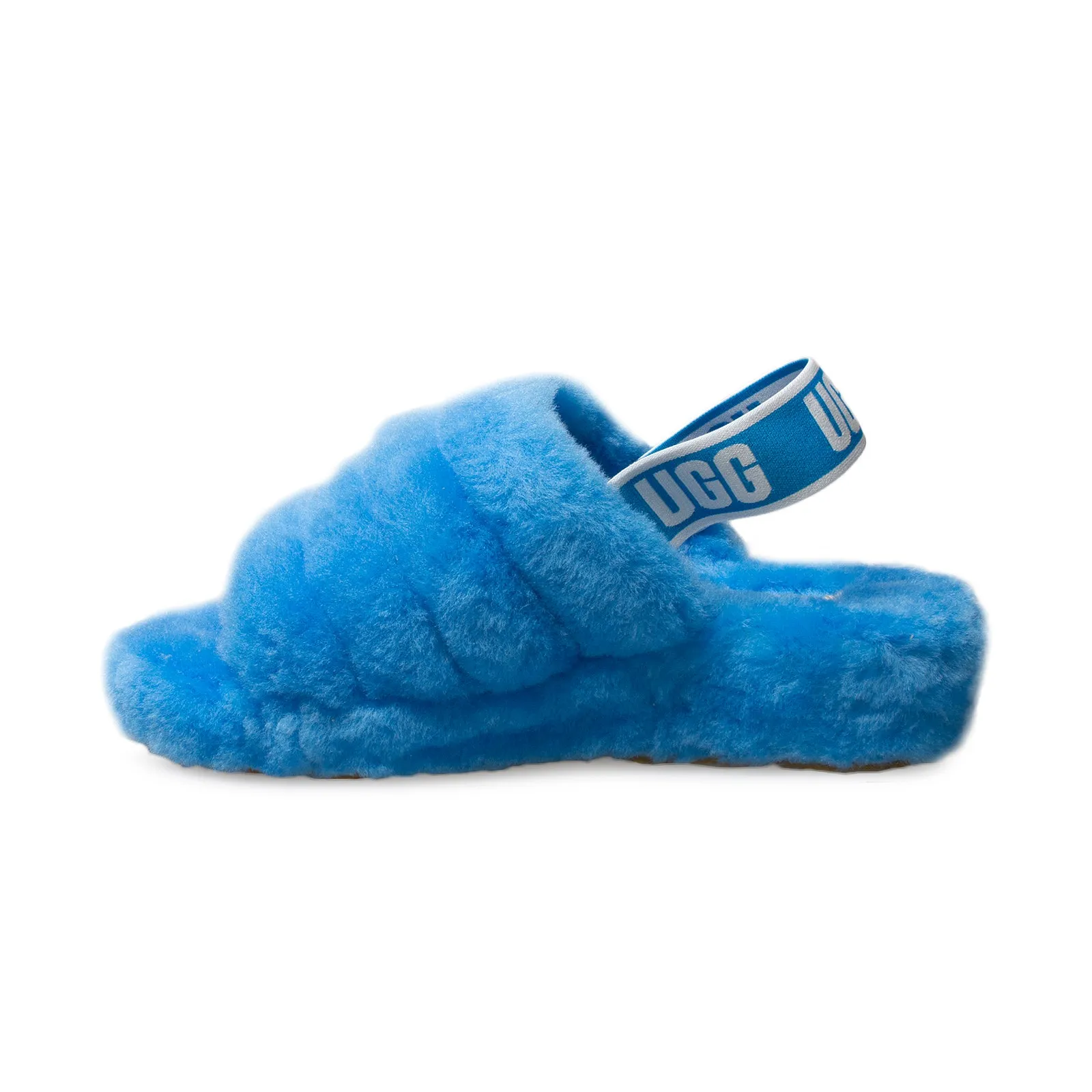 UGG Fluff Yeah Slide Neon Blue Sandals - Women's