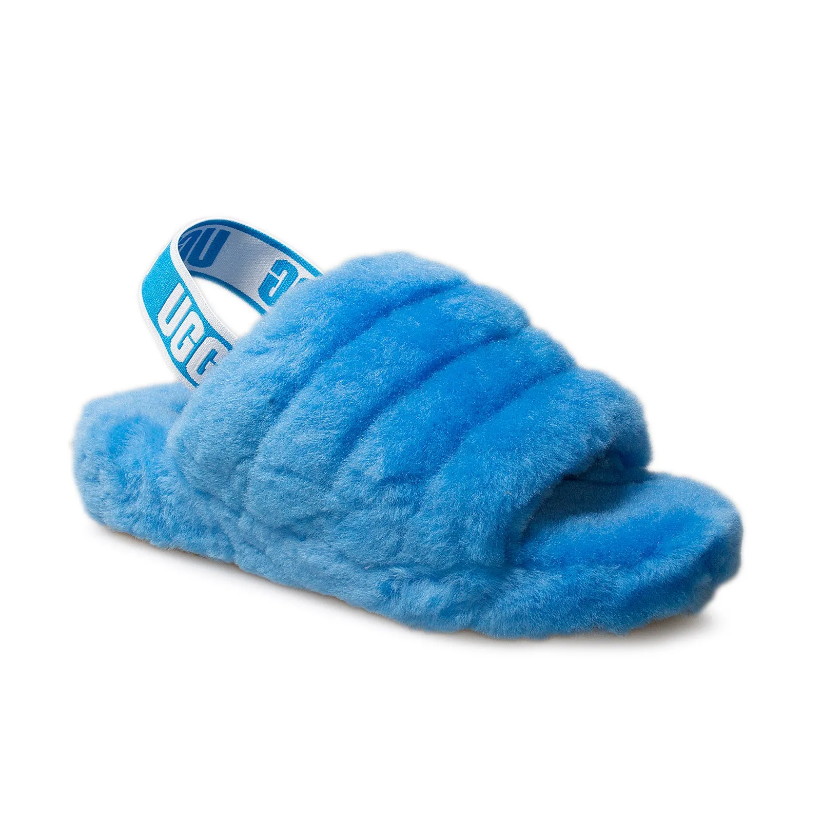 UGG Fluff Yeah Slide Neon Blue Sandals - Women's