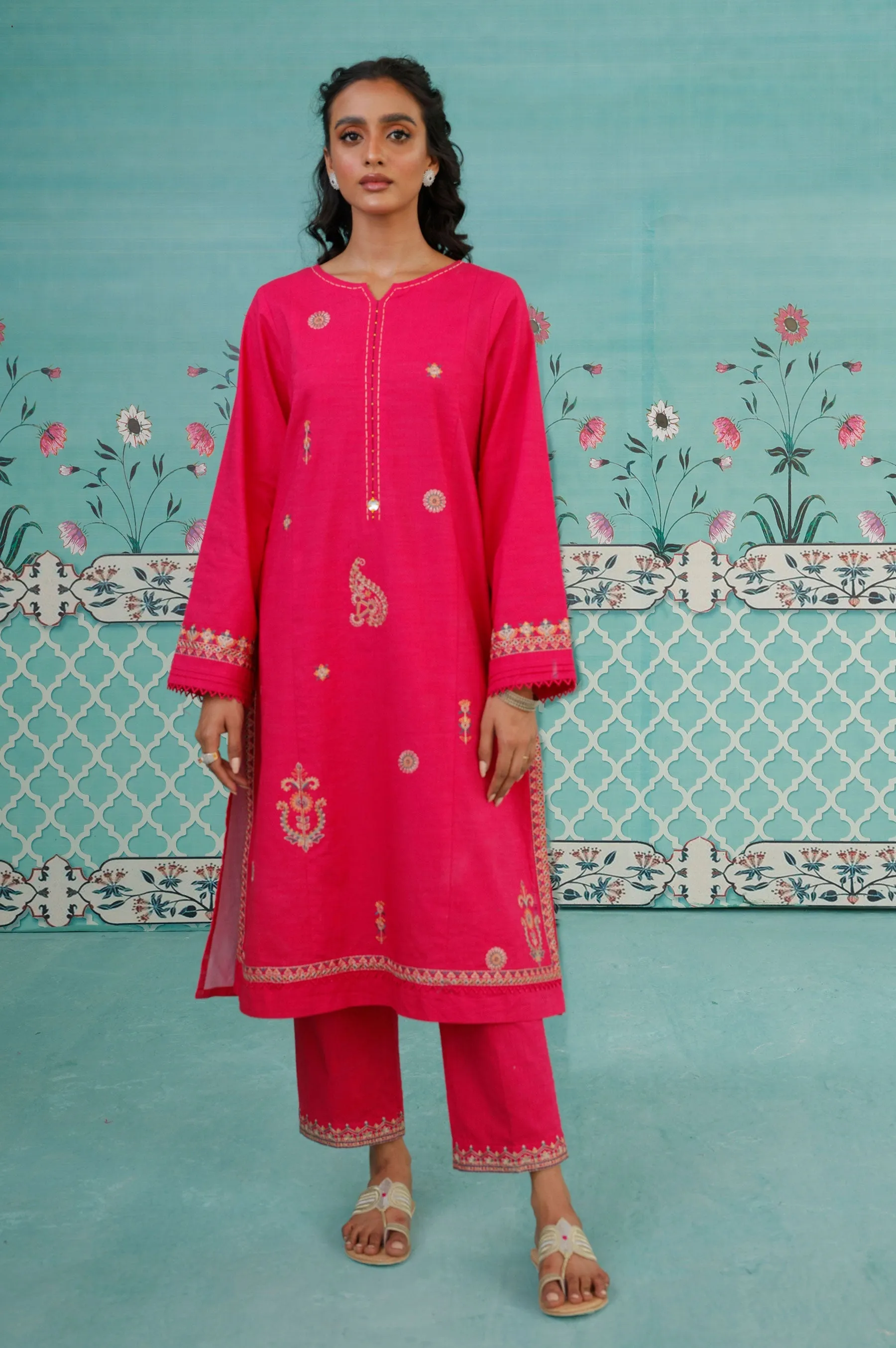 Unstitched 2 Piece Textured Slub Lawn Suit