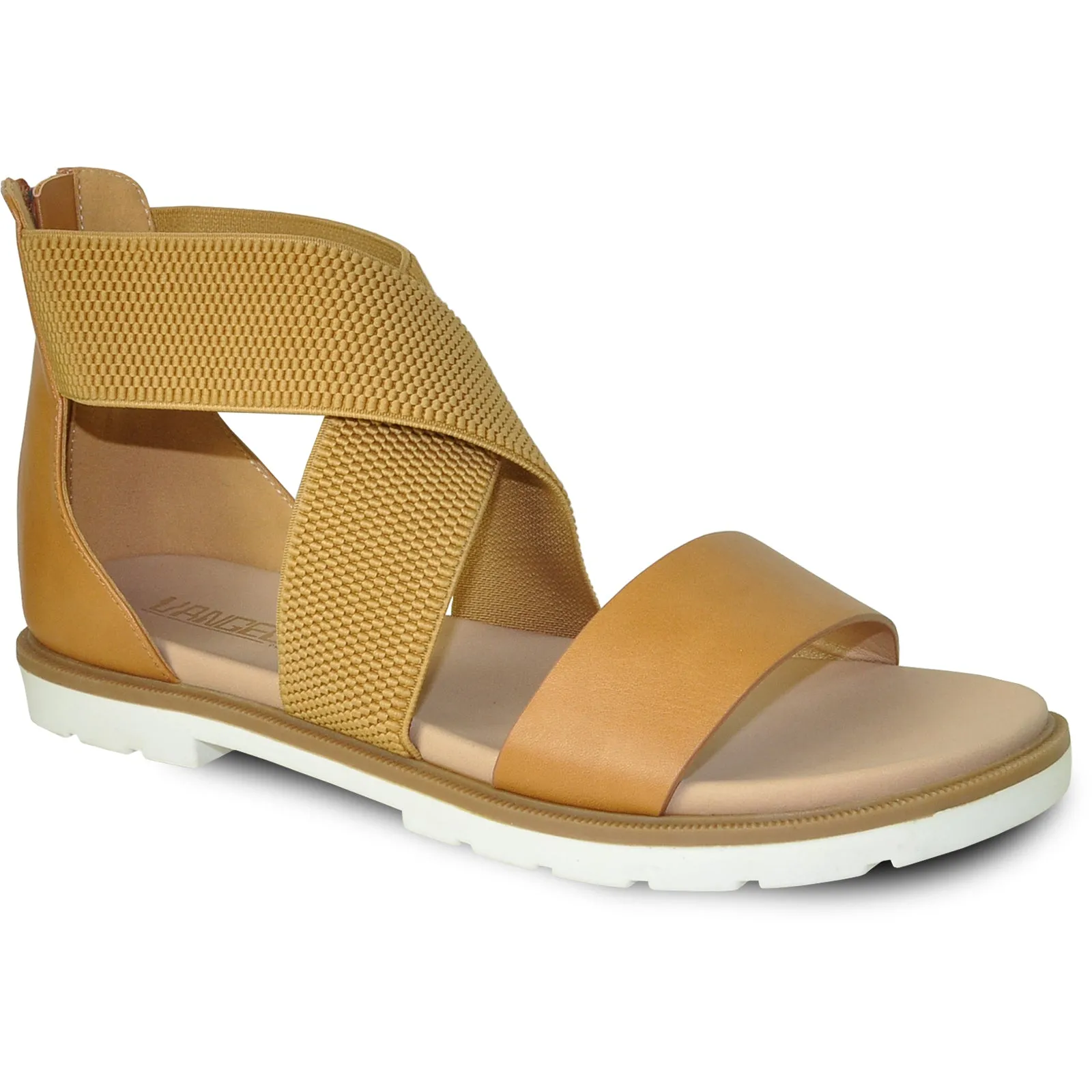 VANGELO Women Sandal LONDON Flat Sandal Tan