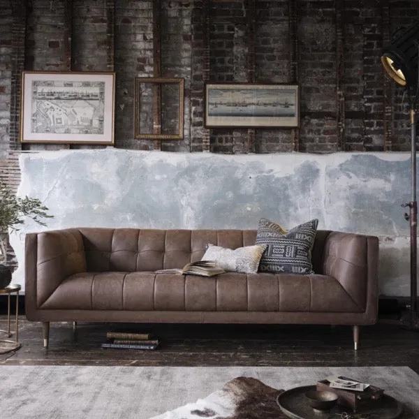 Zara 3.5 Seater Leather Sofa