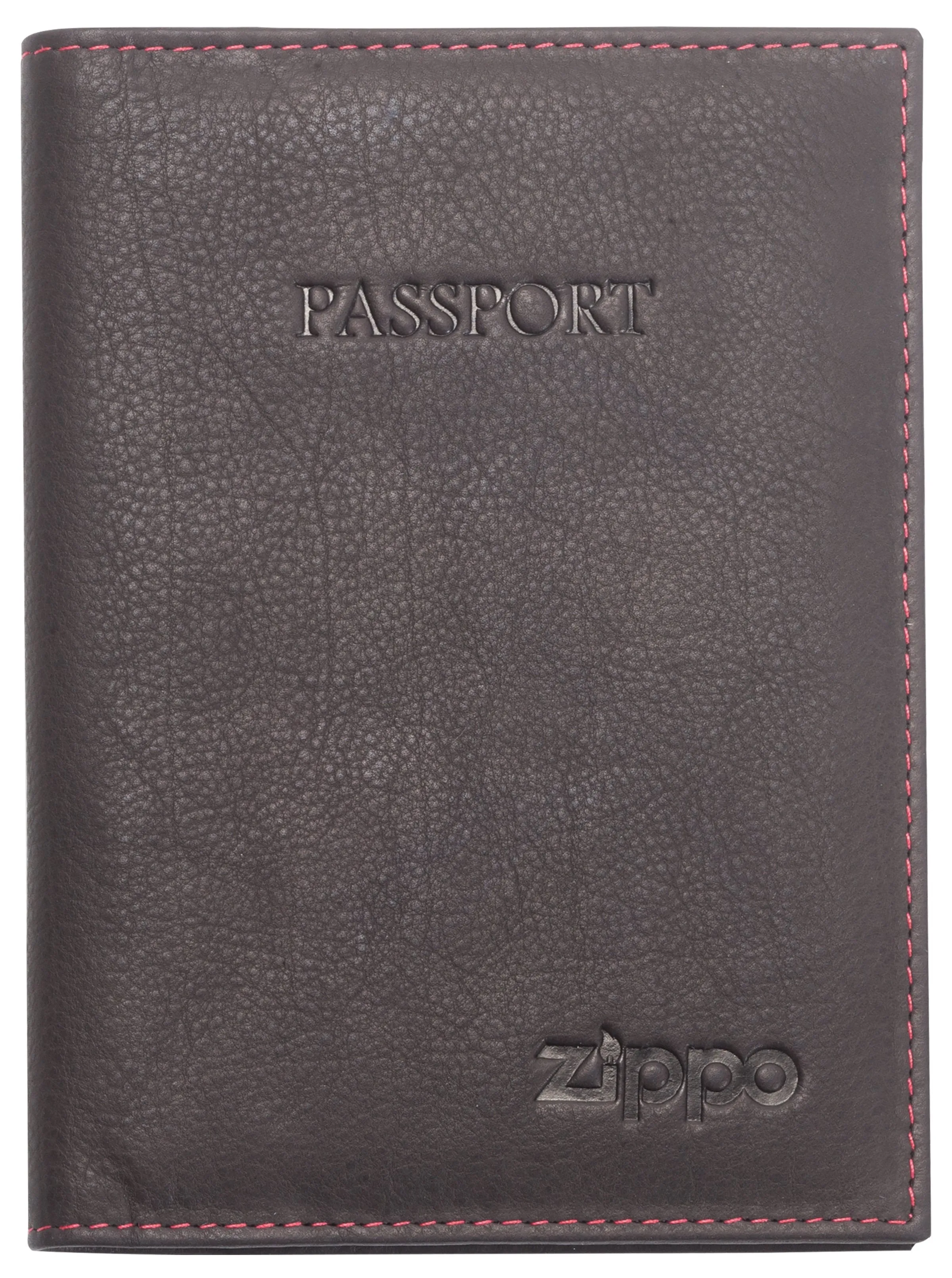 ZIPPO PASSPORT HOLDER MOCHA LEATHER